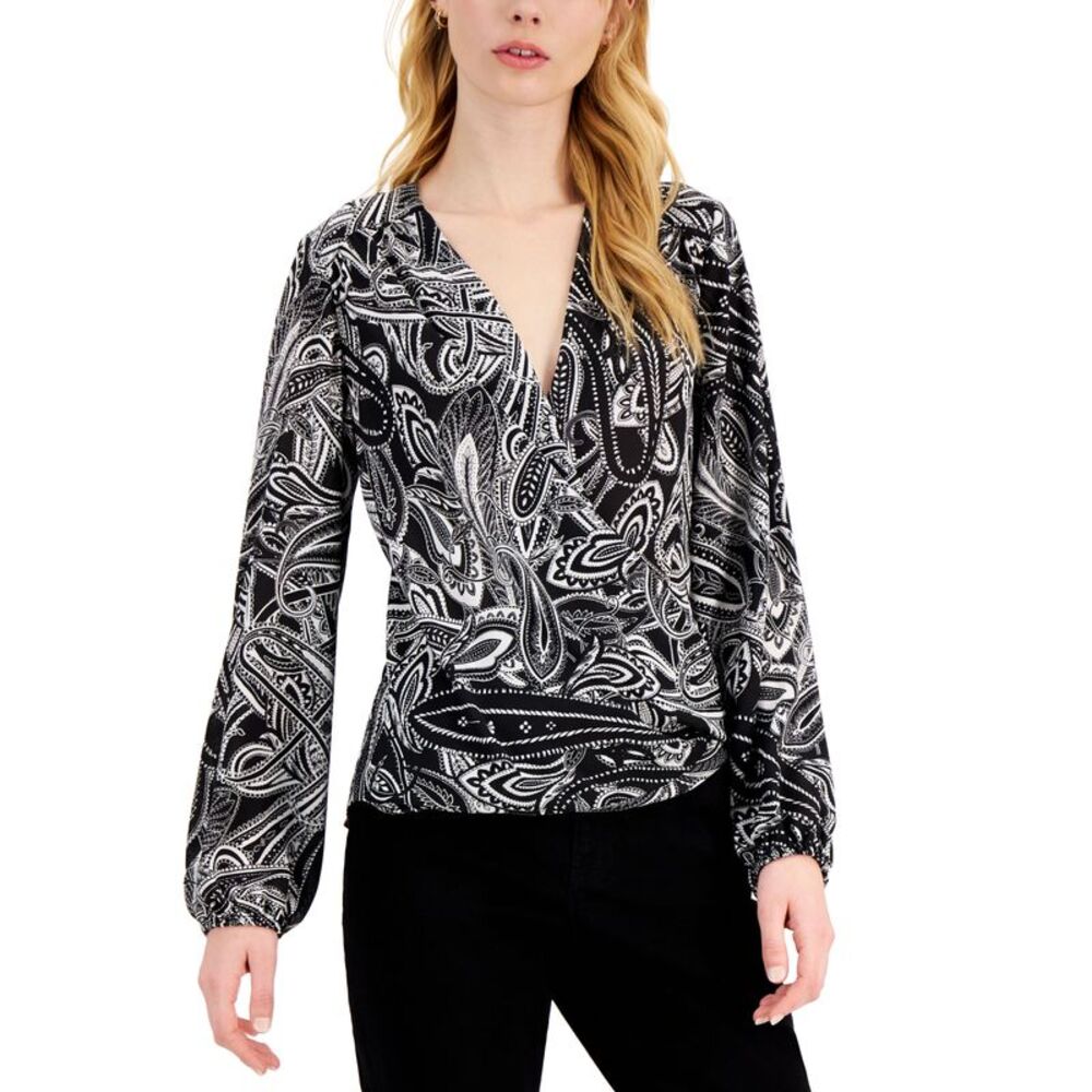 INC International Concepts Womens Paisley Print Top